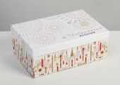 Коробка подарочная «Блеск нового года» 26×17×10см