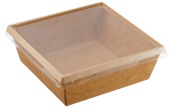 Лоток крафт с крышкой 130х130х45мм