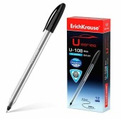 Ручка шариковая EK U-108 Classic Stick Ultra Glide Technology, 1мм, чёрная