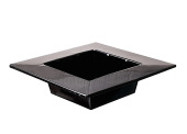 Поднос квадратный (металл) 25x25x5,5см черный