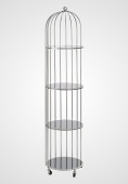 Этажерка серебристая 124х40х40см