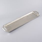 Поднос (металл) 45х13x3см серебряный
