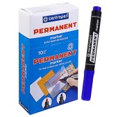 Маркер перманентный CENTROPEN 5.0мм, скошенный, линия 1-4.6мм, синий