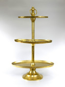 Подставка 3 яруса овальная (металл) 59x29,5х94см золотой